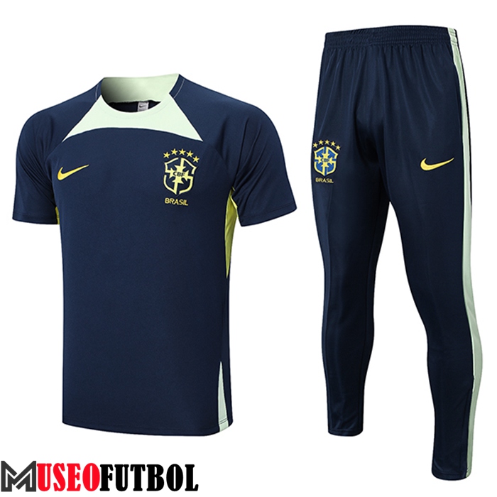 Camiseta Entrenamiento + Cortos Brasil Azul marino 2023/2023