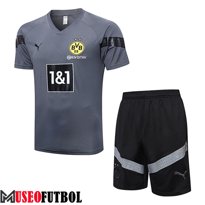 Camiseta Entrenamiento + Cortos Dortmund Gris 2023/2023