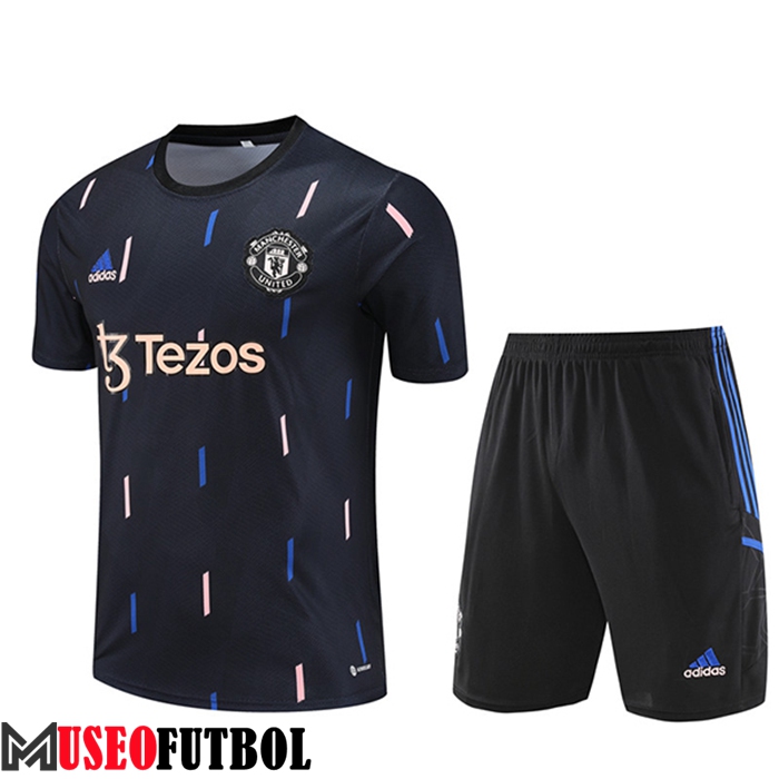 Camiseta Entrenamiento + Cortos Manchester United Negro 2023/2023