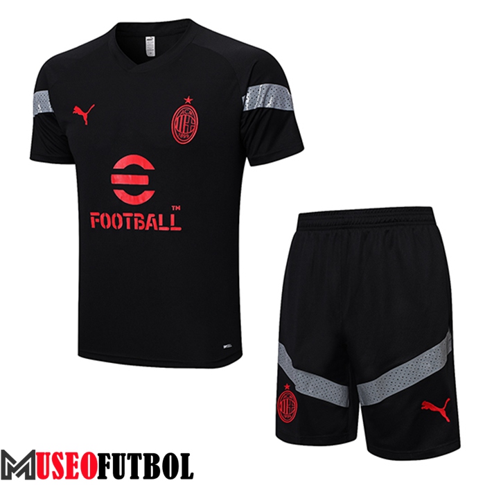 Camiseta Entrenamiento + Cortos AC Milan Negro 2022/2023