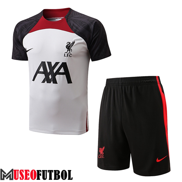 Camiseta Entrenamiento + Cortos FC Liverpool Blanco 2022/2023