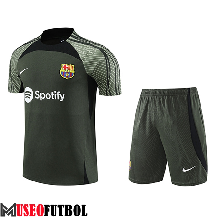 Camiseta Entrenamiento + Cortos FC Barcelona Verde 2023/2024