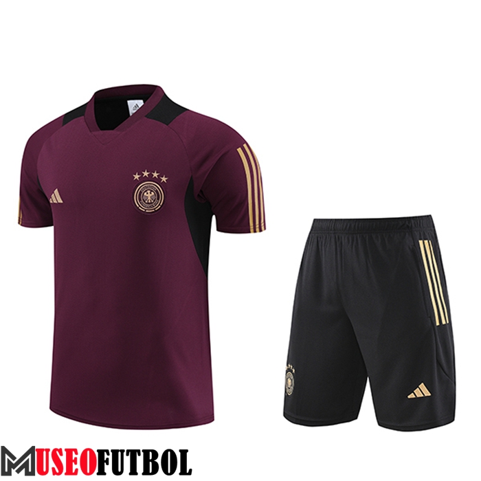 Camiseta Entrenamiento + Cortos Alemania Rojo Foncé 2023/2024