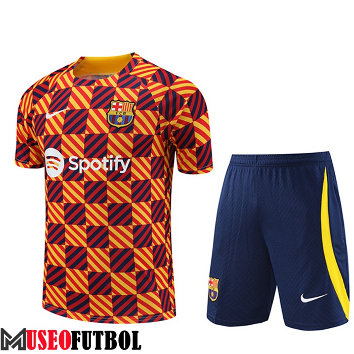 Camiseta Entrenamiento + Cortos FC Barcelona Amarillo 2023/2024