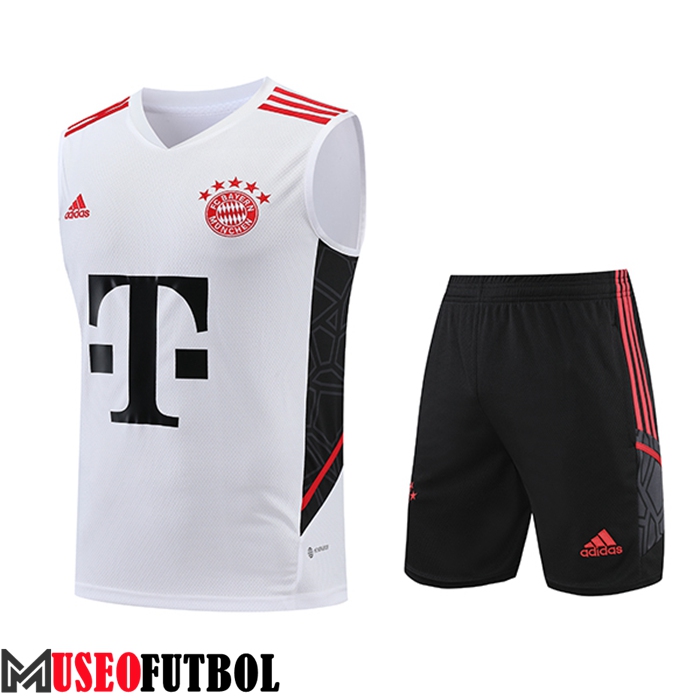 Camiseta Entrenamiento sin mangas + Cortos Bayern Munich Blanco 2023/2024