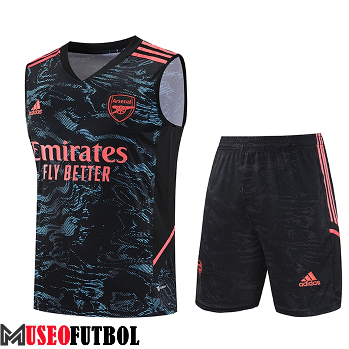 Camiseta Entrenamiento sin mangas + Cortos Arsenal Negro 2023/2024