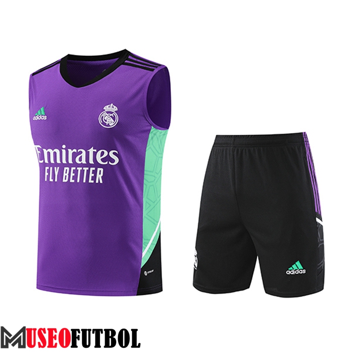 Camiseta Entrenamiento sin mangas + Cortos Real Madrid Violeta 2023/2024