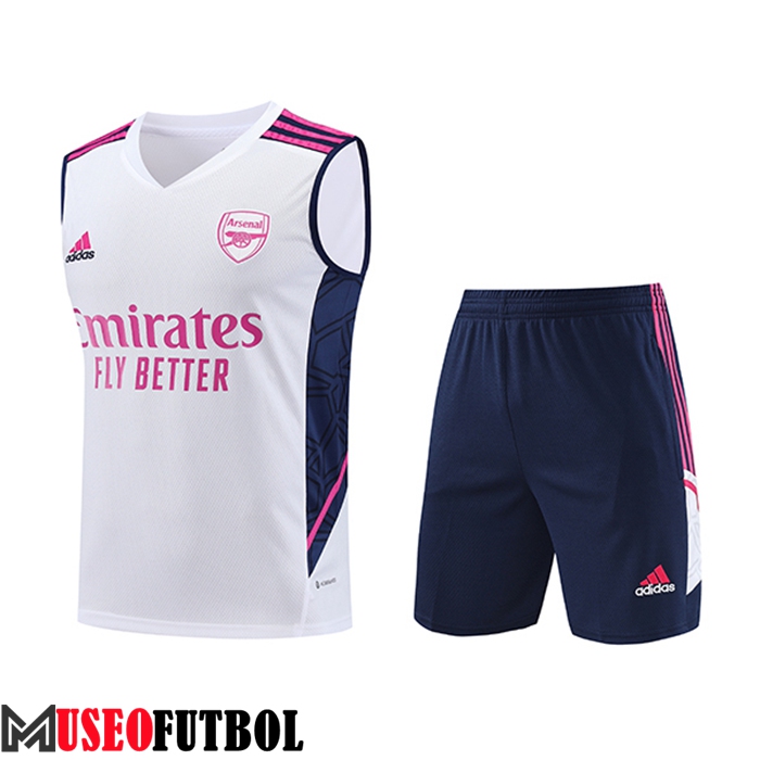 Camiseta Entrenamiento sin mangas + Cortos Arsenal Blanco 2023/2024