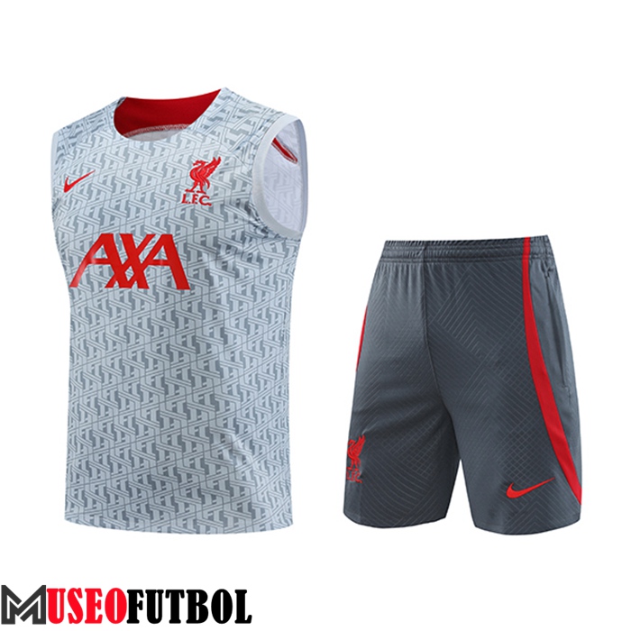 Camiseta Entrenamiento sin mangas + Cortos FC Liverpool Gris 2023/2024