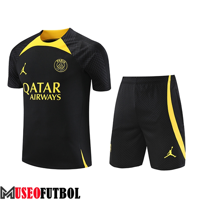 Camiseta Entrenamiento + Cortos PSG Jordan Negro 2023/2024