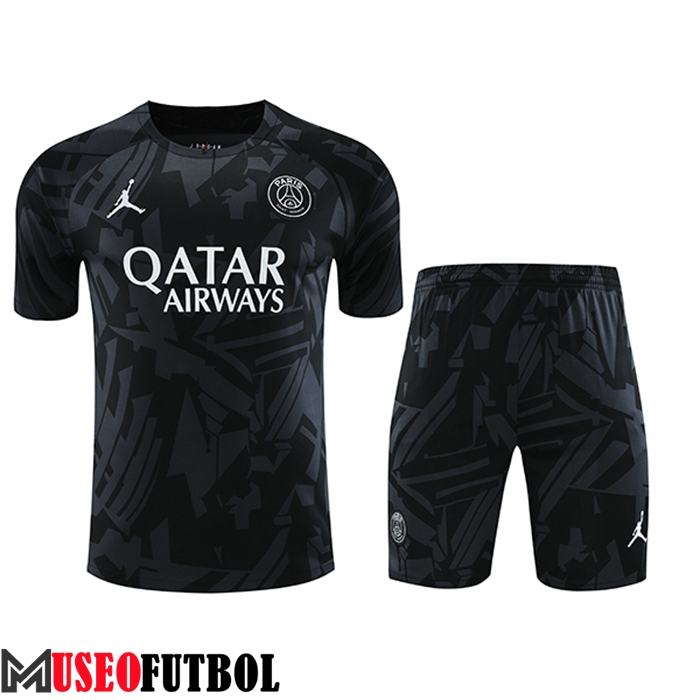 Camiseta Entrenamiento + Cortos PSG Jordan Negro 2023/2024