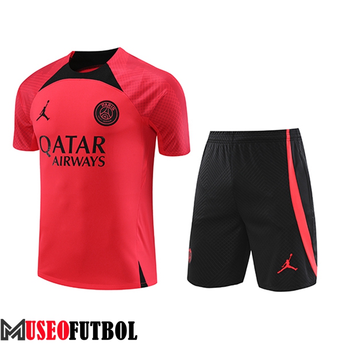 Camiseta Entrenamiento + Cortos PSG Jordan Rojo 2023/2024