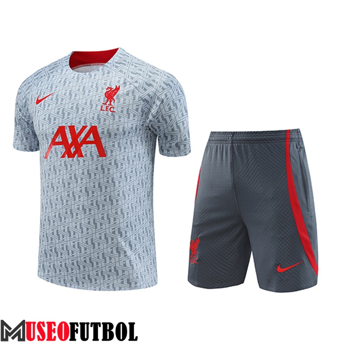 Camiseta Entrenamiento + Cortos FC Liverpool Gris 2023/2024