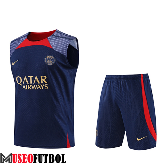 Camiseta Entrenamiento sin mangas + Cortos PSG Azul marino 2023/2024