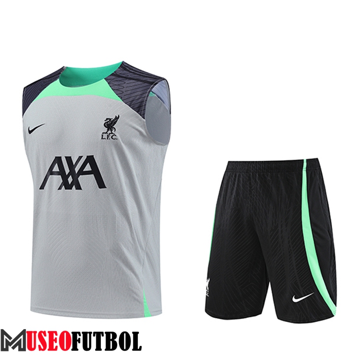 Camiseta Entrenamiento sin mangas + Cortos FC Liverpool Gris 2023/2024