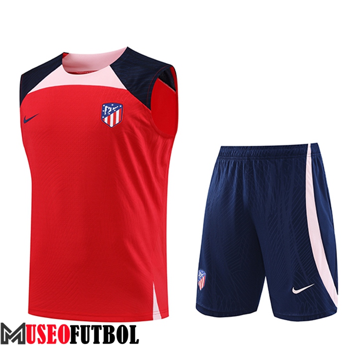 Camiseta Entrenamiento sin mangas + Cortos FC Atletico Madrid Rojo 2023/2024