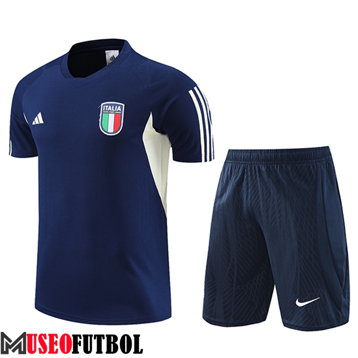 Camiseta Entrenamiento + Cortos Italia Azul marino 2023/2024