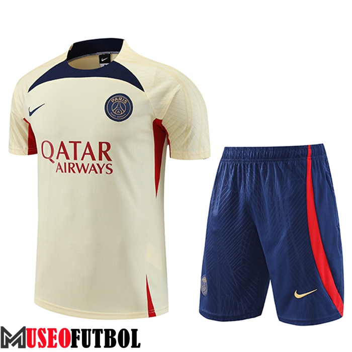 Camiseta Entrenamiento + Cortos PSG Amarillo 2023/2024