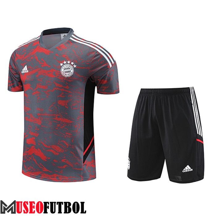 Camiseta Entrenamiento + Cortos Bayern Munich Rojo/Gris 2023/2024