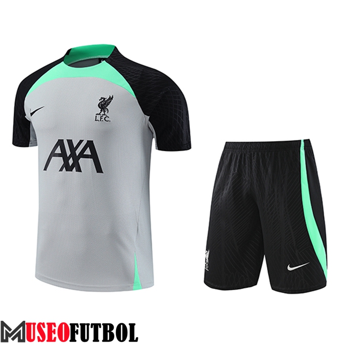 Camiseta Entrenamiento + Cortos FC Liverpool Gris 2023/2024