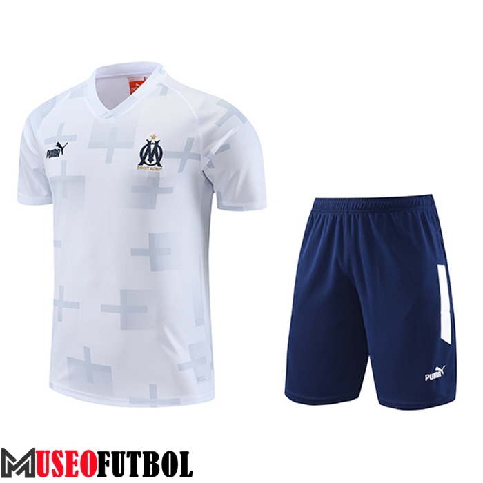 Camiseta Entrenamiento + Cortos Marsella Blanco 2023/2024