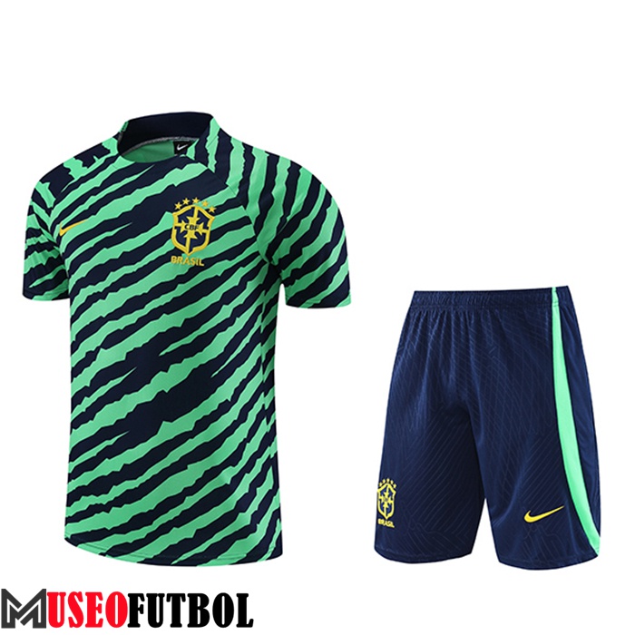 Camiseta Entrenamiento + Cortos Brasil Verde 2023/2024