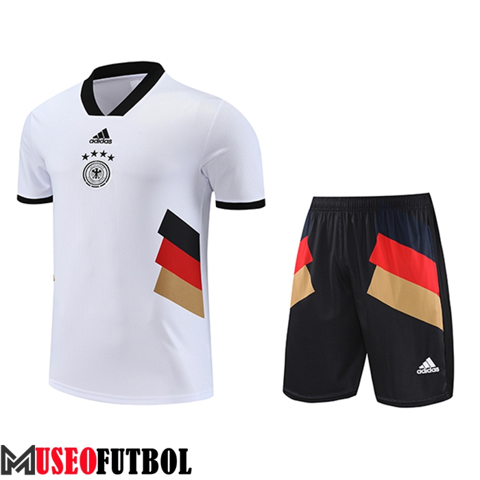 Camiseta Entrenamiento + Cortos Alemania Blanco 2023/2024