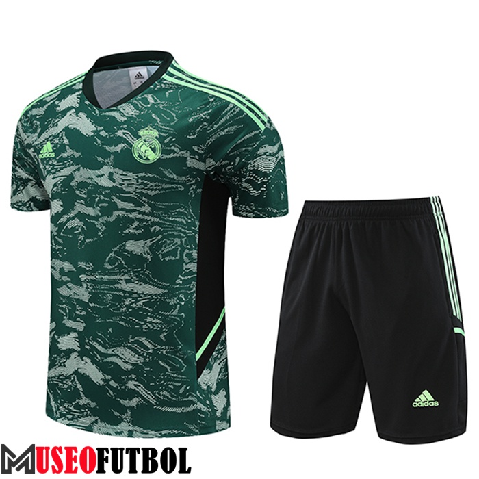 Camiseta Entrenamiento + Cortos Real Madrid Verde 2023/2024