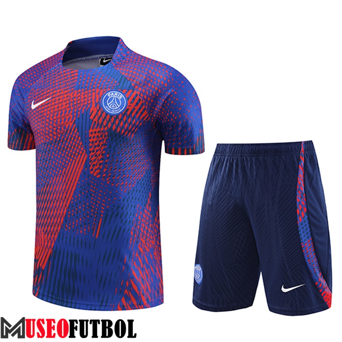 Camiseta Entrenamiento + Cortos PSG Rojo/Azul 2023/2024