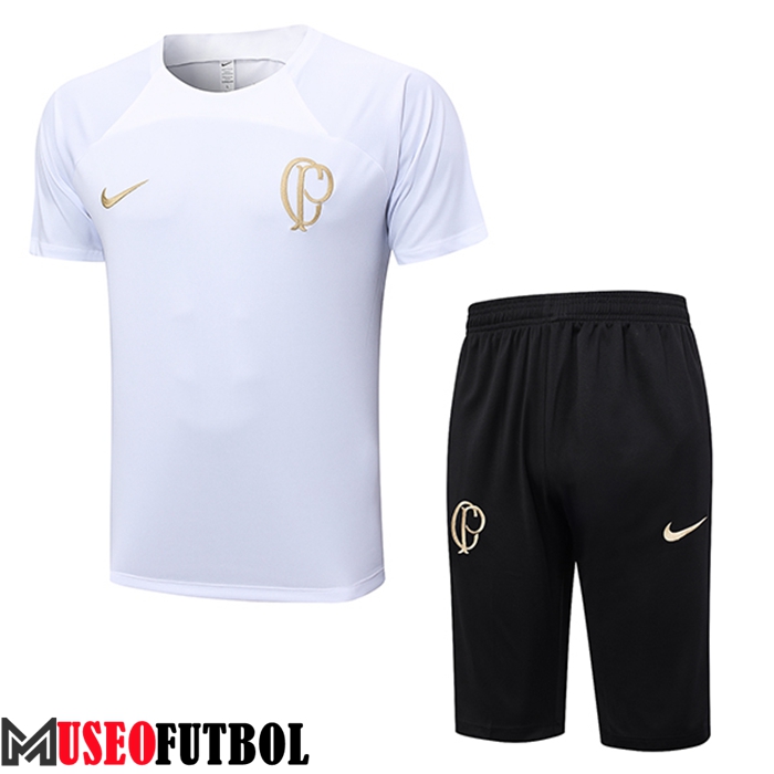 Camiseta Entrenamiento + Cortos Corinthians Blanco 2023/2024