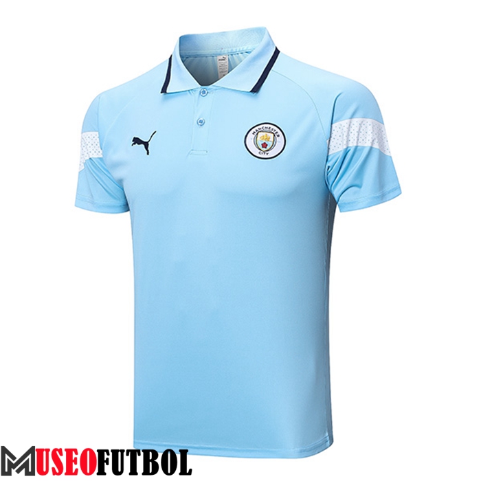 Camiseta Polo Manchester City Azul Claro 2023/2023 -02