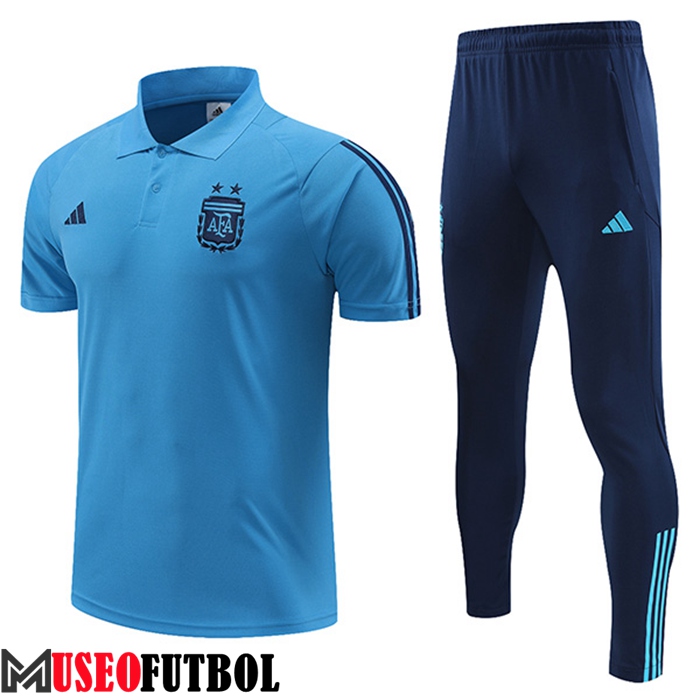 Camiseta Polo Argentina Azul Claro 2023/2023