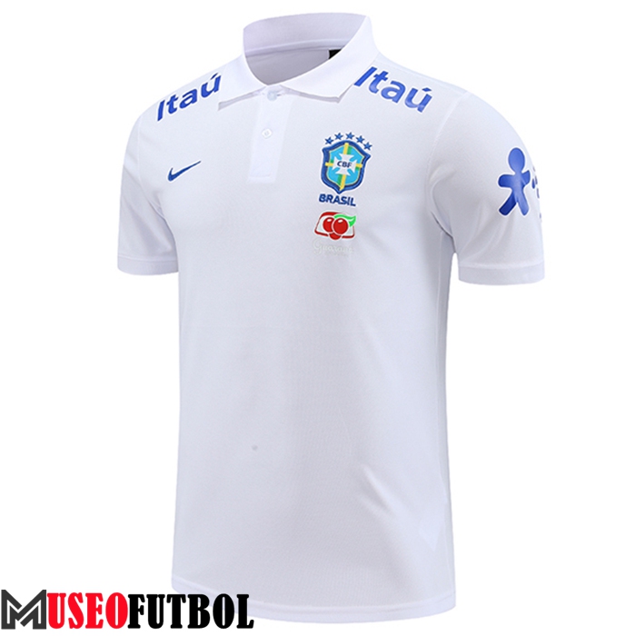 Camiseta Polo Brasil Blanco 2023/2023