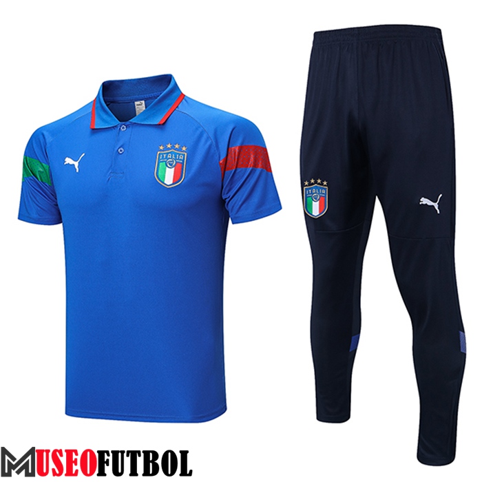 Camiseta Polo Italia Azul 2022/2023