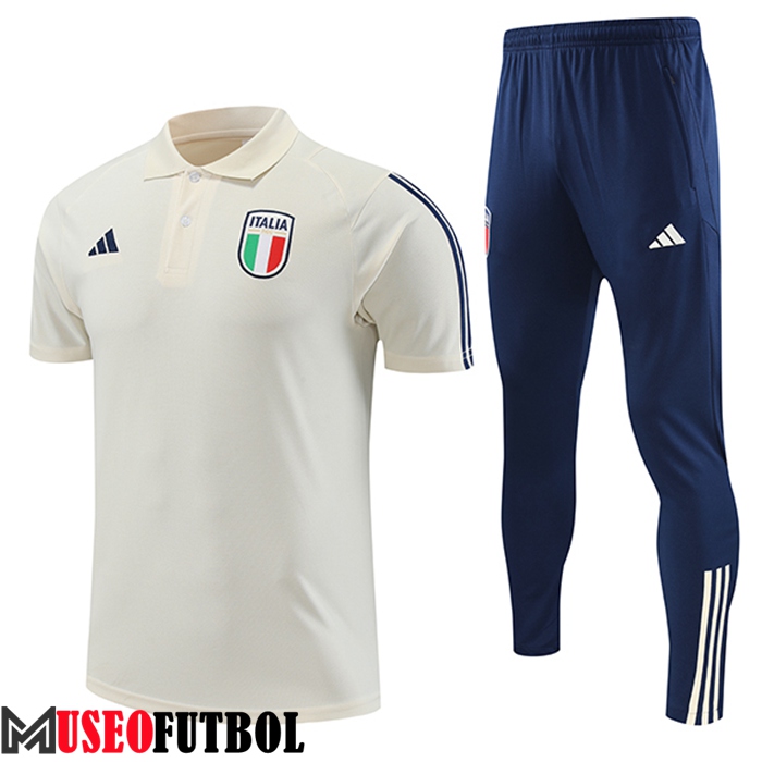 Camiseta Polo Italia Blanco 2023/2024