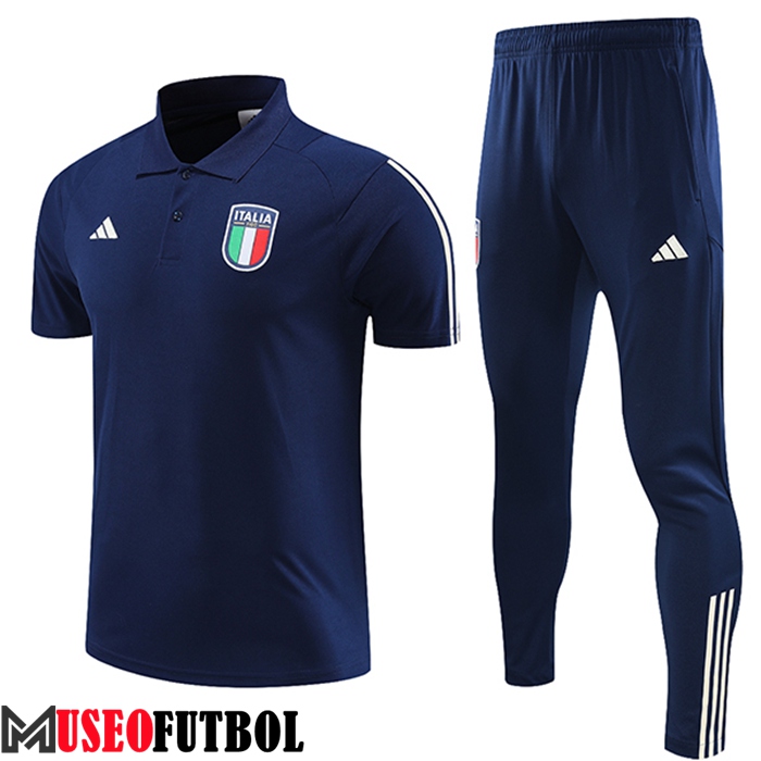 Camiseta Polo Italia Azul marino 2023/2024