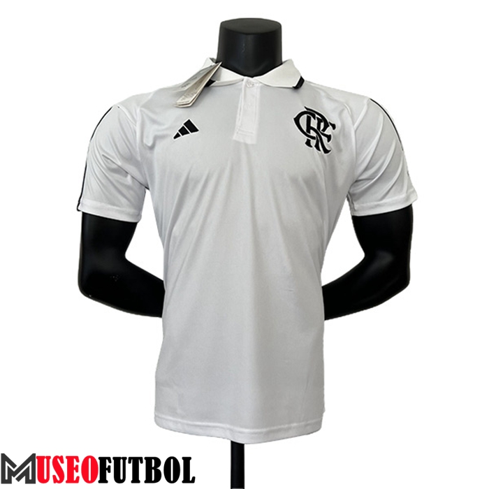 Camiseta Polo Flamengo Blanco 2023/2024