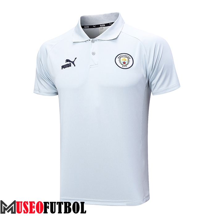 Camiseta Polo Manchester City Gris Claro 2023/2024