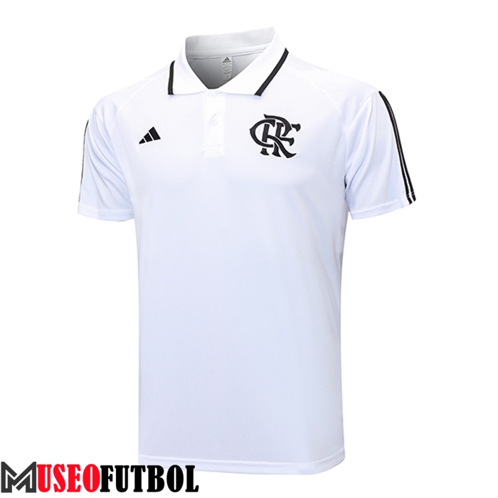 Camiseta Polo Flamengo Blanco 2023/2024