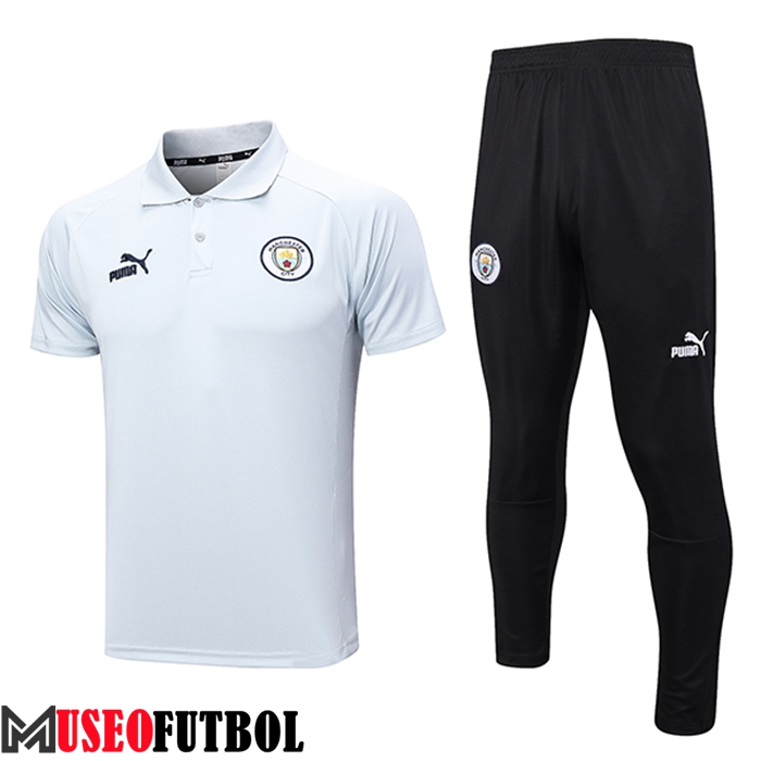 Camiseta Polo Manchester City Gris Claro 2023/2024