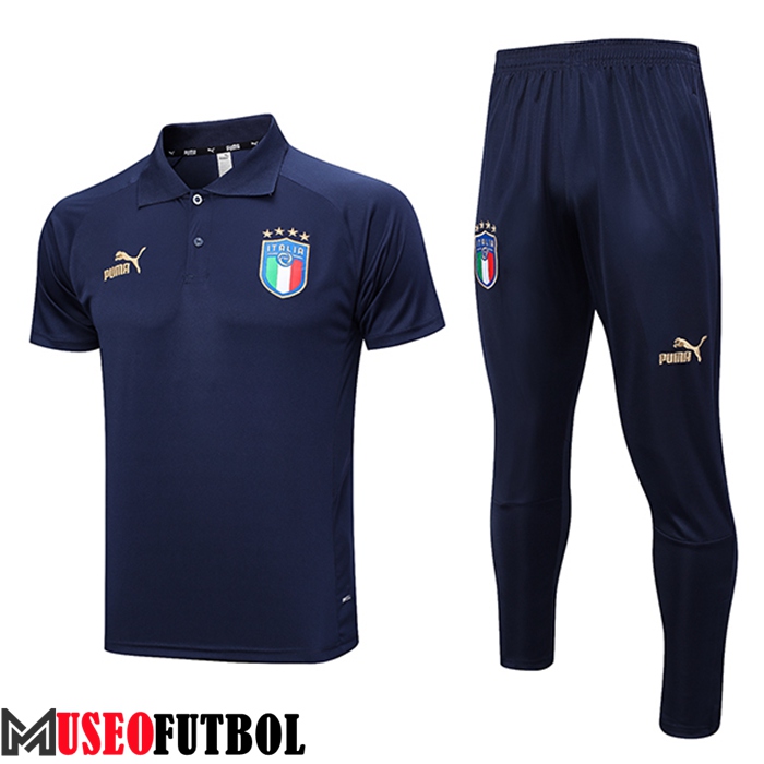 Camiseta Polo Italia Azul marino 2023/2024