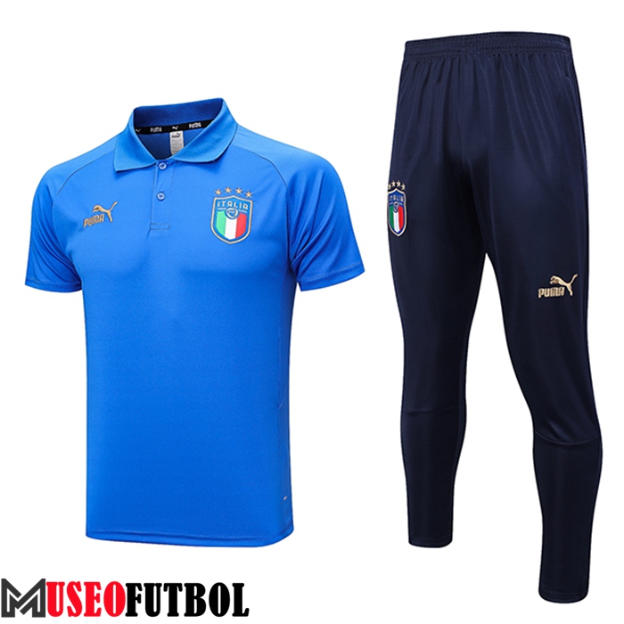 Camiseta Polo Italia Azul 2023/2024