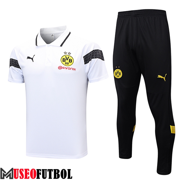 Camiseta Polo Dortmund Blanco 2023/2024