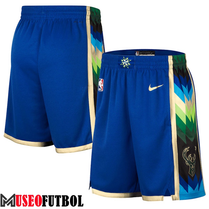 Cortos NBA Milwaukee Bucks Azul