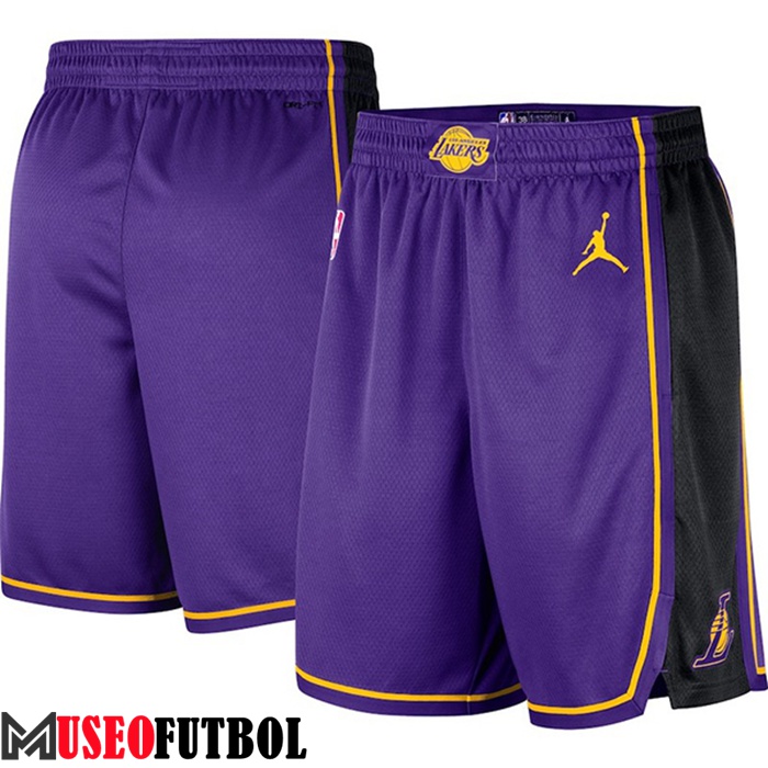 Cortos NBA Los Angeles Lakers Violeta/Negro