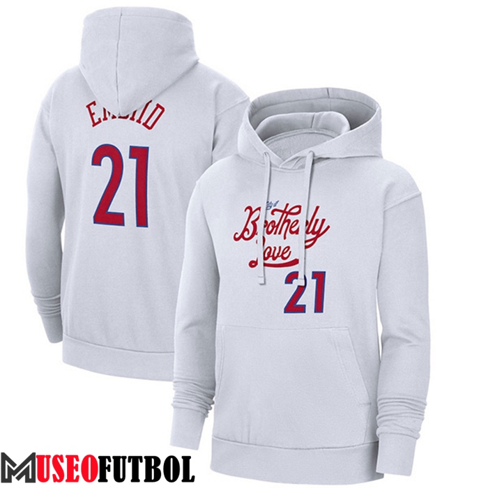 Sudadera De Entrenamiento Capucha Philadelphia 76ers Blanco 2023