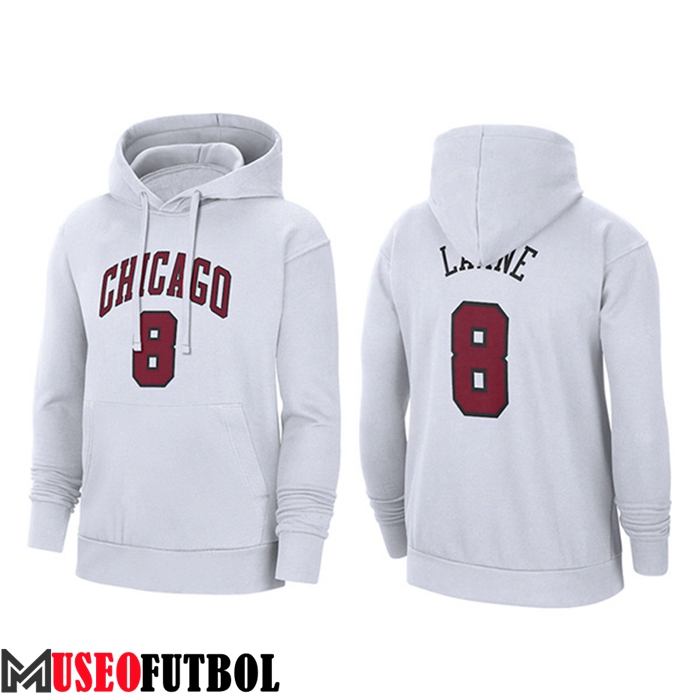 Sudadera De Entrenamiento Capucha Chicago Bulls Blanco 2023