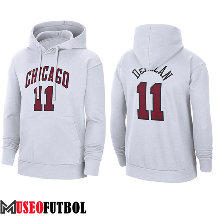 Sudadera De Entrenamiento Capucha Chicago Bulls Blanco 2023