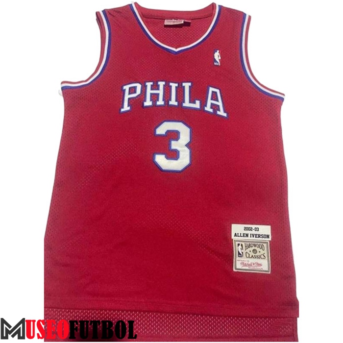 Camisetas Philadelphia 76ers (IVERSON #3) 2022/23 Rojo