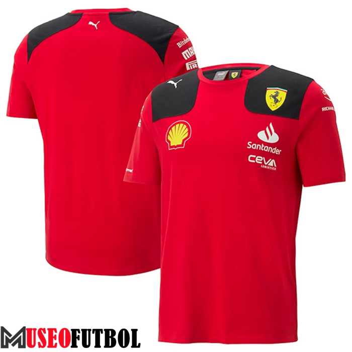 Camiseta de manga corta F1 Scuderia Ferrari Team Rojo 2023